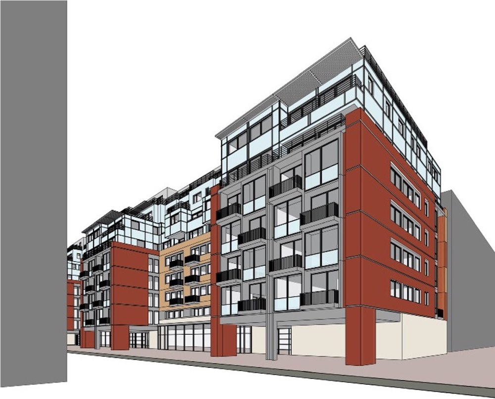 Proposed view facing Northeast from Medway Street at Monck Street